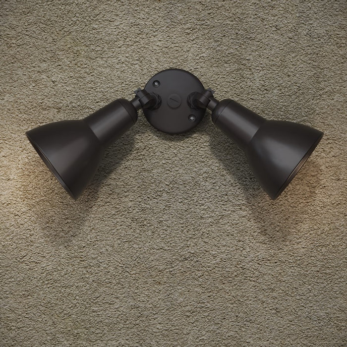Millennium Lighting 2Lt 16" Security Flood Light, Bronze/Bronze