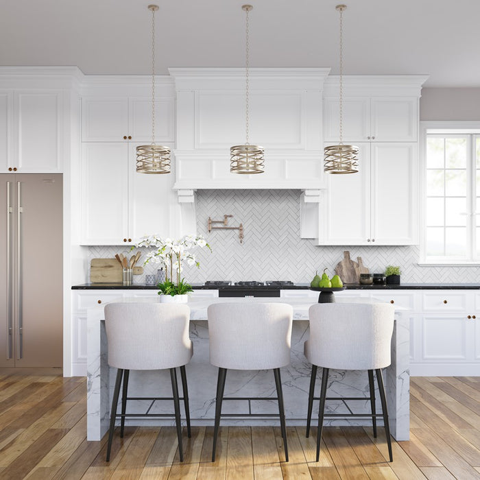 Millennium Lighting 3 Light Pendant, Antique Nickel