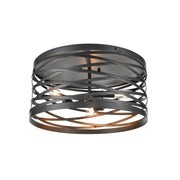 Millennium Lighting 3 Light 9" Flush Mount, Matte Black - 170023-MB