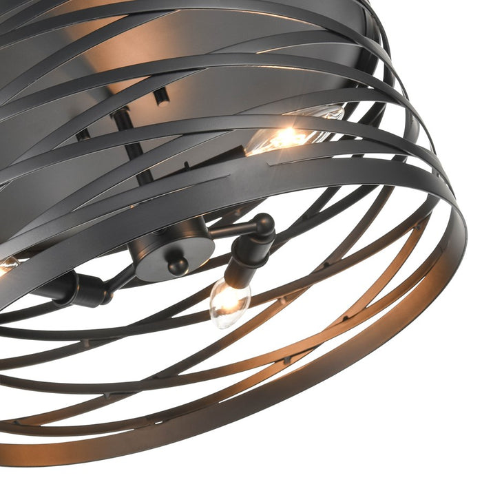 Millennium Lighting 3 Light 9" Flush Mount, Matte Black