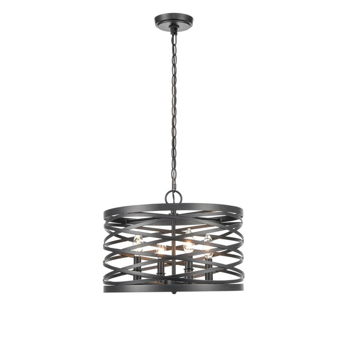 Millennium Lighting 4 Light Pendant, Matte Black