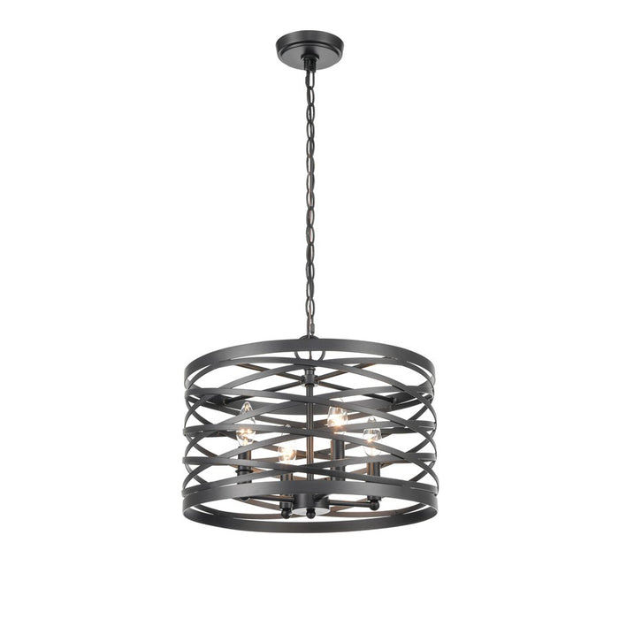 Millennium Lighting 4 Light Pendant, Matte Black