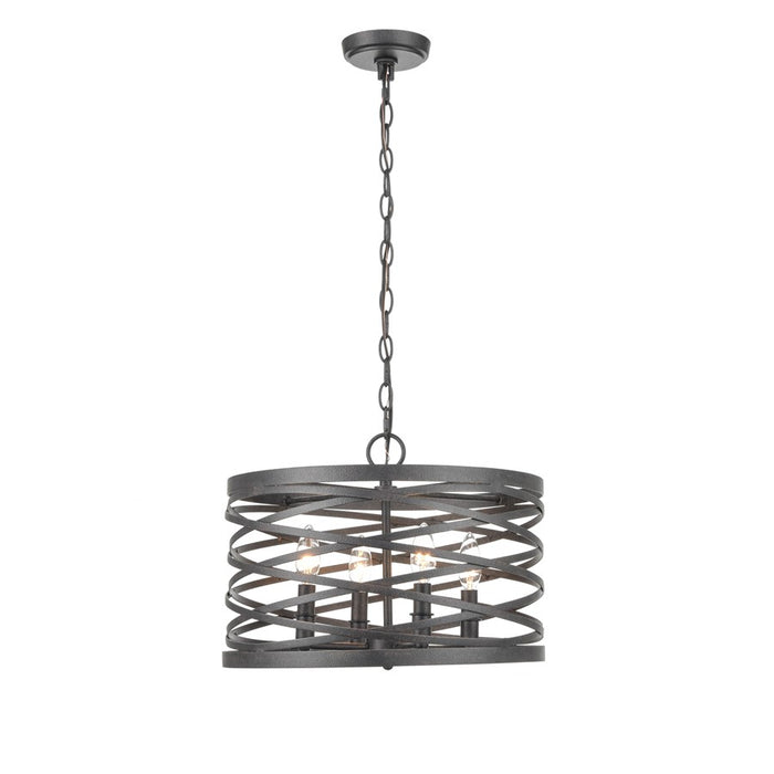 929 Lighting 4Lt Pendant, Weathered Iron - 170024-WI