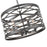 929 Lighting 4Lt Pendant, Weathered Iron
