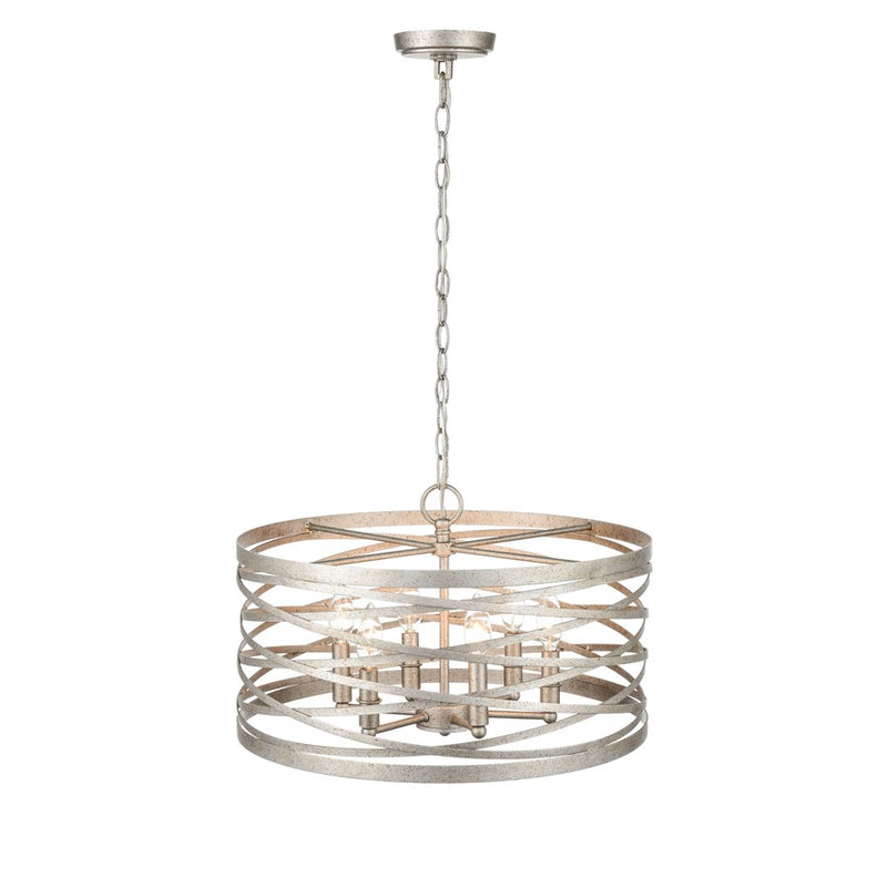 Millennium Lighting 6 Light Pendant, Antique Nickel