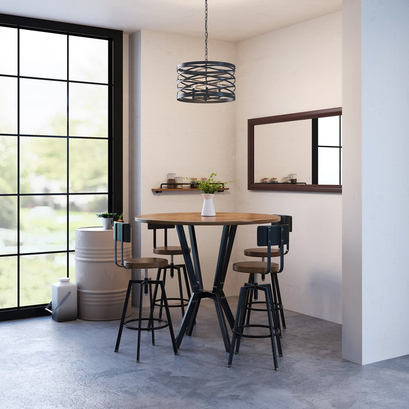 Millennium Lighting 6 Light Pendant, Matte Black