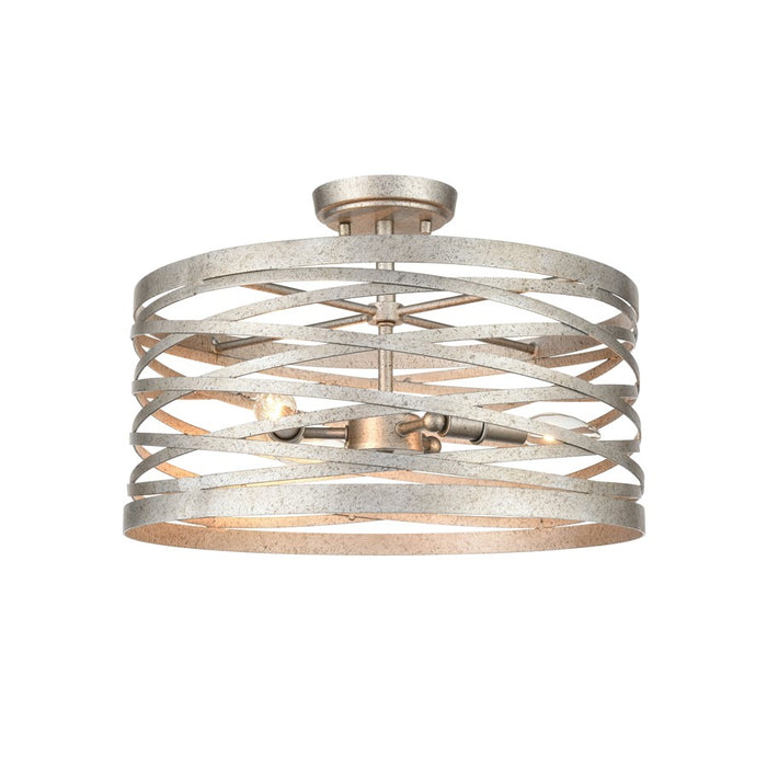 Millennium Lighting 3 Light Semi Flush Mount, Antique Nickel