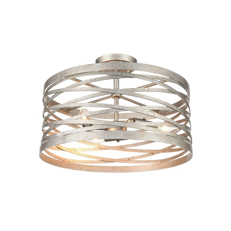 Millennium Lighting 3 Light Semi Flush Mount, Antique Nickel