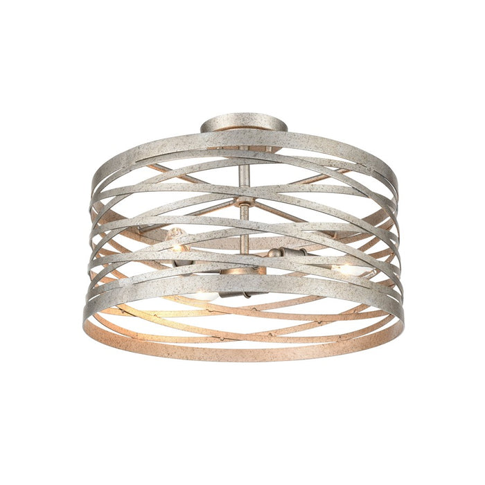 Millennium Lighting 3 Light Semi Flush Mount, Antique Nickel