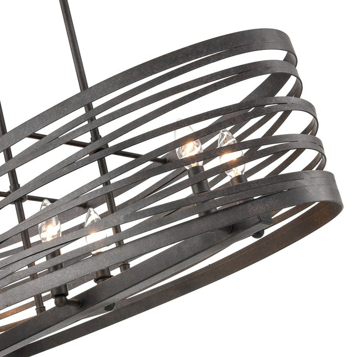 929 Lighting 6Lt Chandelier, Weathered Iron