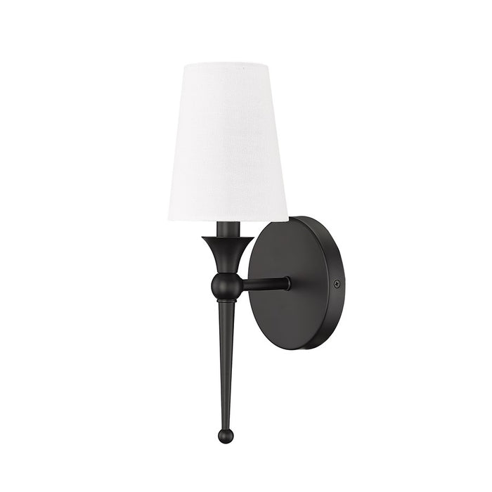 Millennium Lighting 1Lt 14" Wall Sconce, Black/Linen