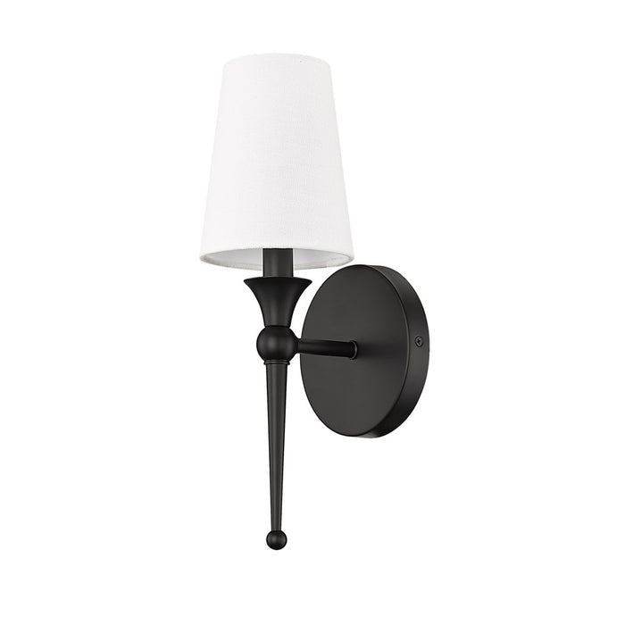 Millennium Lighting 1Lt 14" Wall Sconce, Black/Linen