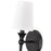 Millennium Lighting 1Lt 14" Wall Sconce, Black/Linen