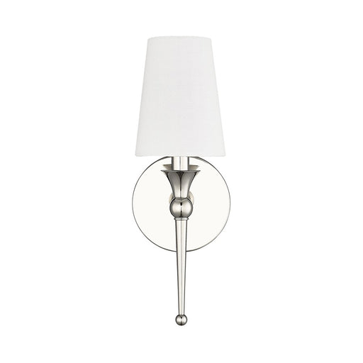 Millennium Lighting 1Lt Wall Sconce, Polished Nickel/Linen - 17101-PN