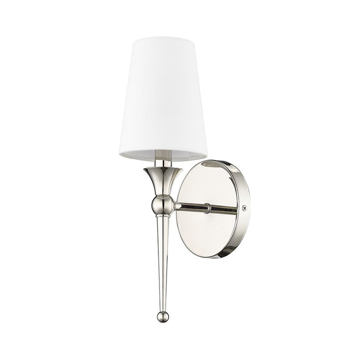Millennium Lighting 1Lt Wall Sconce, Polished Nickel/Linen