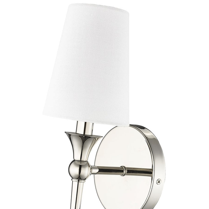 Millennium Lighting 1Lt Wall Sconce, Polished Nickel/Linen