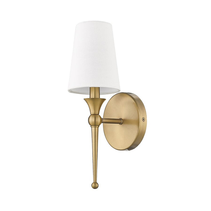 Millennium Lighting 1Lt 14" Wall Sconce, Vintage Brass/Linen