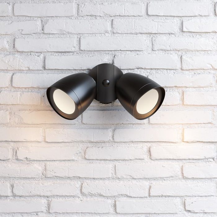 Millennium Lighting 2Lt 9" Security Flood Light, Black/Black