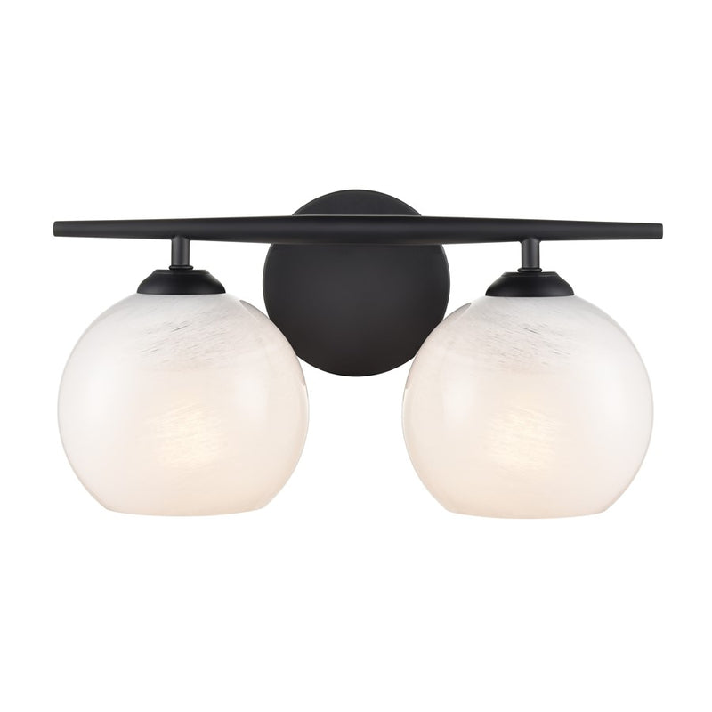Millennium Lighting Kimorra 2Lt Vanity, Black - 18102-MB