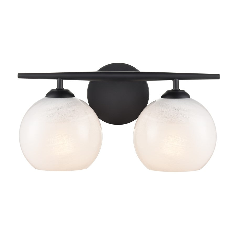 Millennium Lighting Kimorra 2Lt Vanity, Black - 18102-MB