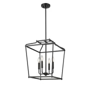 Millennium Lighting Nellita 4Lt 21" Pendant, Black - 19004-MB