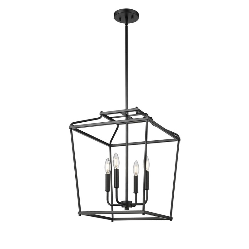 Millennium Lighting Nellita 4Lt 21" Pendant, Black - 19004-MB