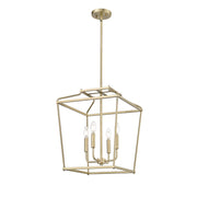 Millennium Lighting Nellita 4Lt 21" Pendant, Vintage Brass - 19004-VB