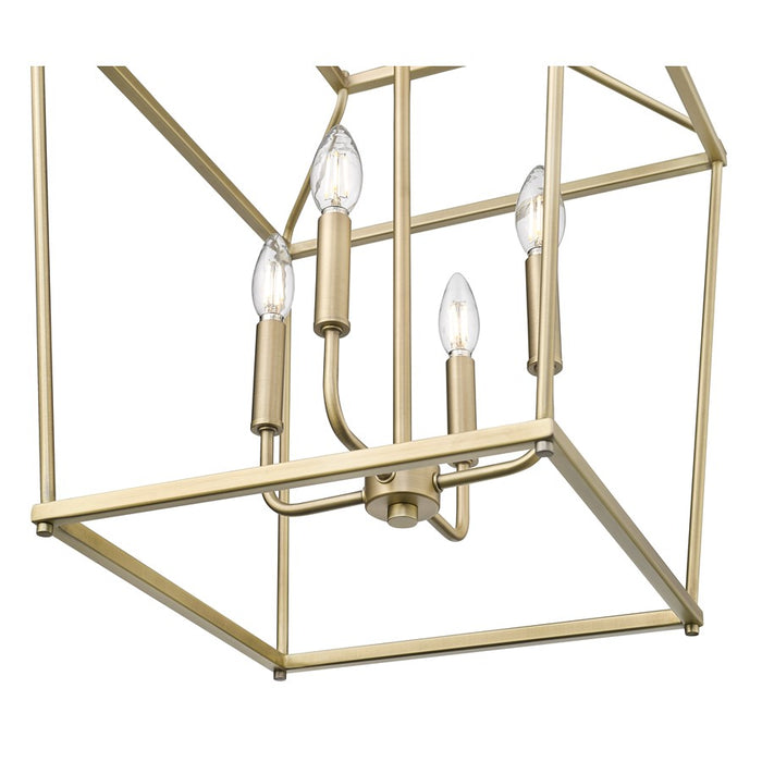 Millennium Lighting Nellita 4Lt 21" Pendant, Vintage Brass