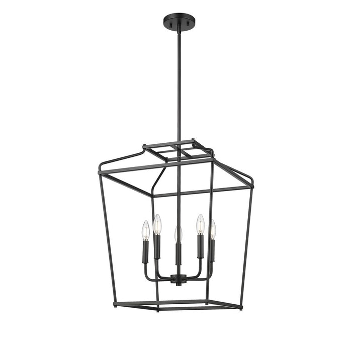 Millennium Lighting Nellita 5Lt 18" Pendant, Black - 19005-MB