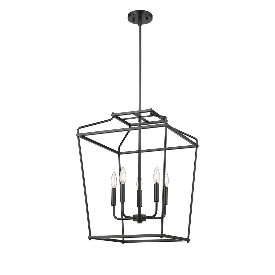Millennium Lighting Nellita 5Lt 18" Pendant, Black - 19005-MB