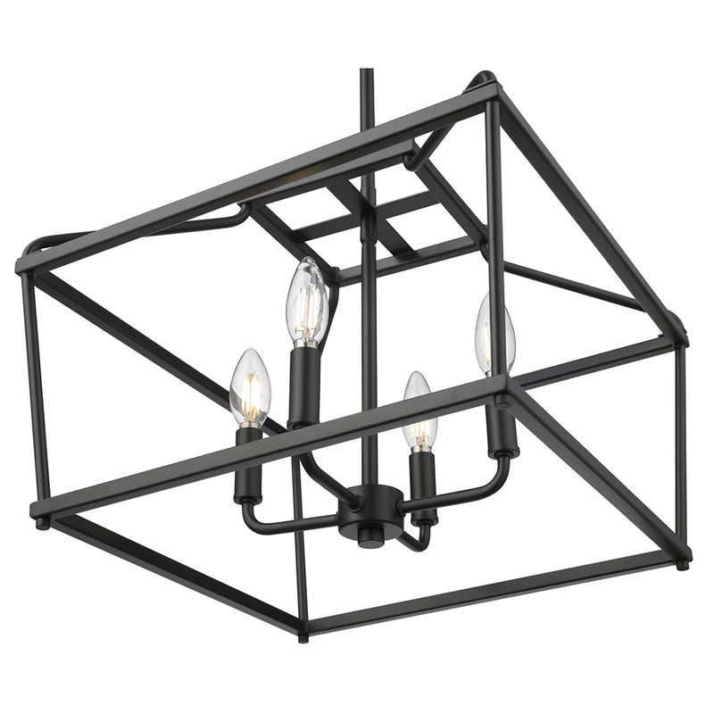 Millennium Lighting Nellita 4Lt 13" Pendant, Black