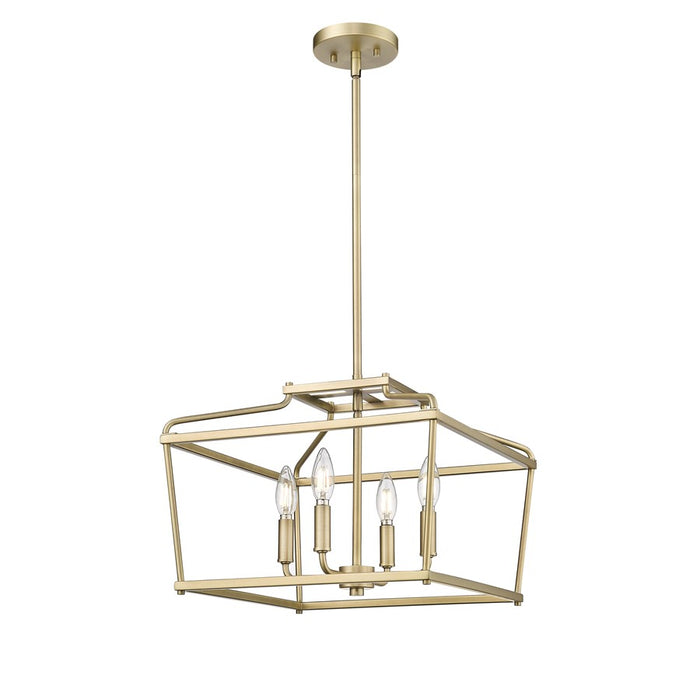 Millennium Lighting Nellita 4Lt 13" Pendant, Vintage Brass - 19104-VB