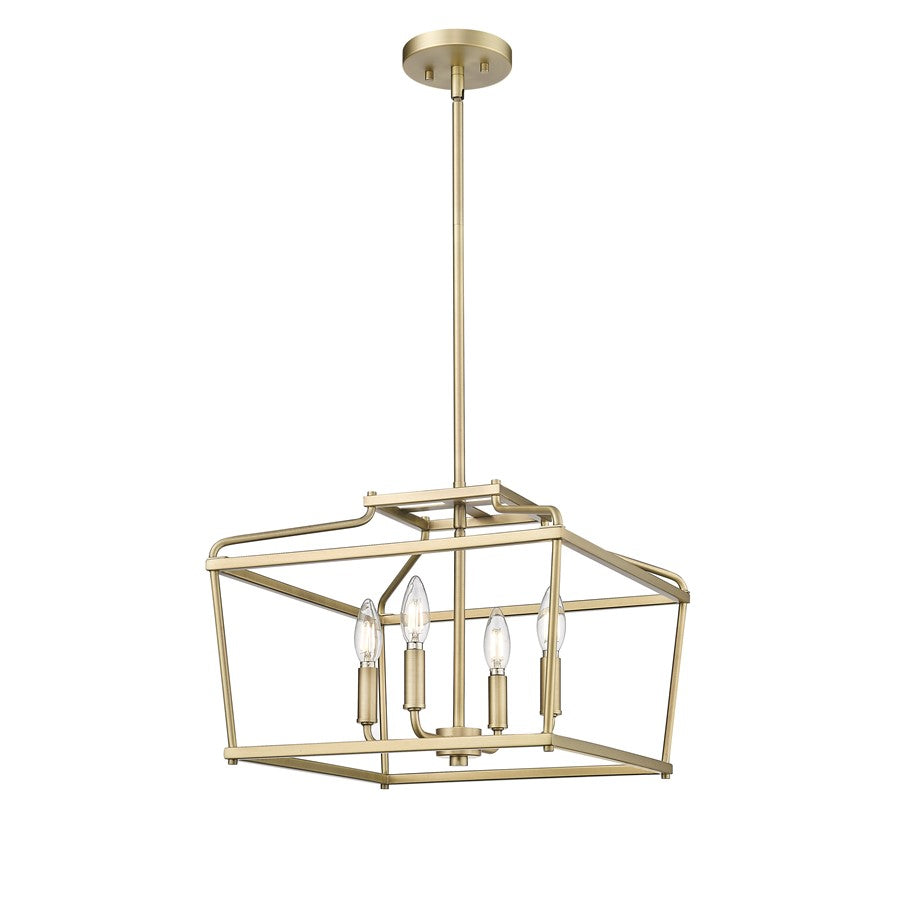 Millennium Lighting Nellita 4Lt 13" Pendant, Vintage Brass - 19104-VB