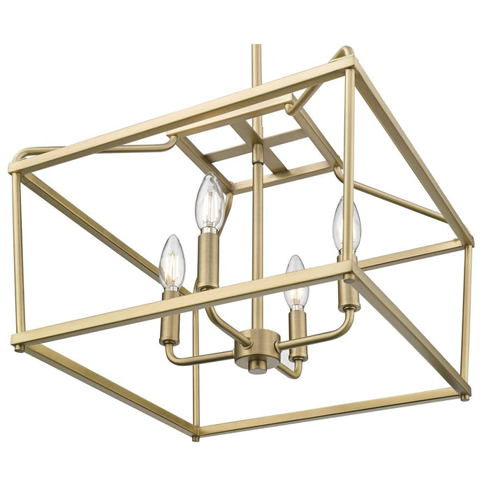 Millennium Lighting Nellita 4Lt 13" Pendant, Vintage Brass