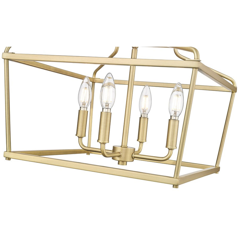 Millennium Lighting Nellita 4Lt 13" Pendant, Vintage Brass