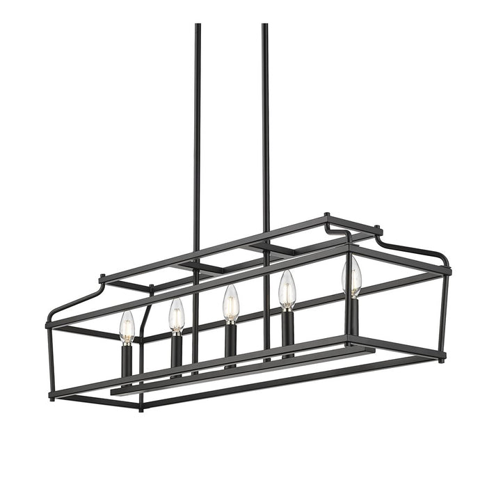 Millennium Lighting Nellita 5Lt 34" Island, Black - 19105-MB