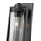 Millennium Braselton 1Lt 14" Outdoor Sconce, Black/Clear Ribbed