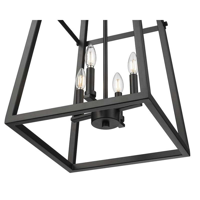 Millennium Lighting Tellsa 4Lt 24" Pendant, Black