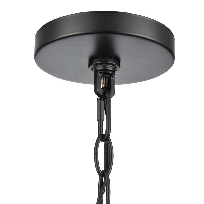 Millennium Braselton 1Lt 8" Outdoor Hanging Lantern, Black/Ribbed