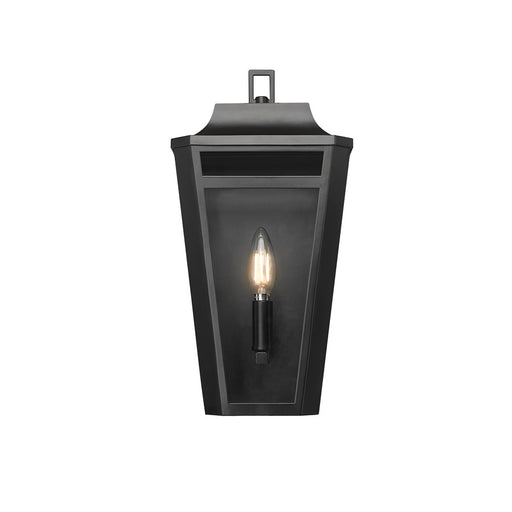 Millennium Lighting Sumerlin 1Lt 15" Outdoor Sconce, Black/Clear