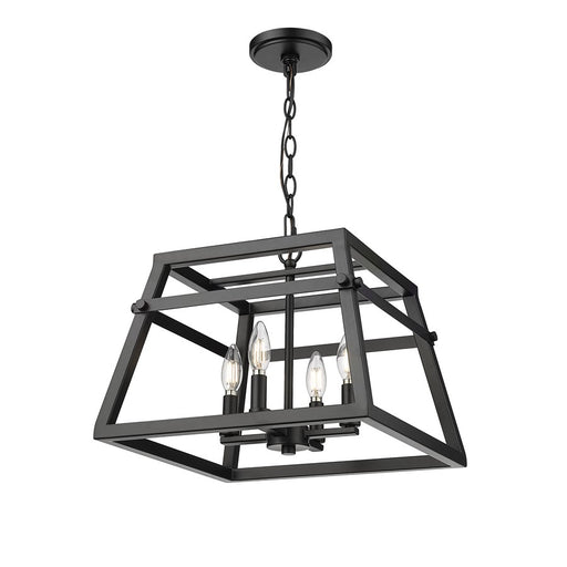 Millennium Lighting Tellsa 4Lt 13" Pendant, Black - 19304-MB