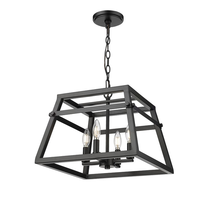 Millennium Lighting Tellsa 4Lt 13" Pendant, Black - 19304-MB