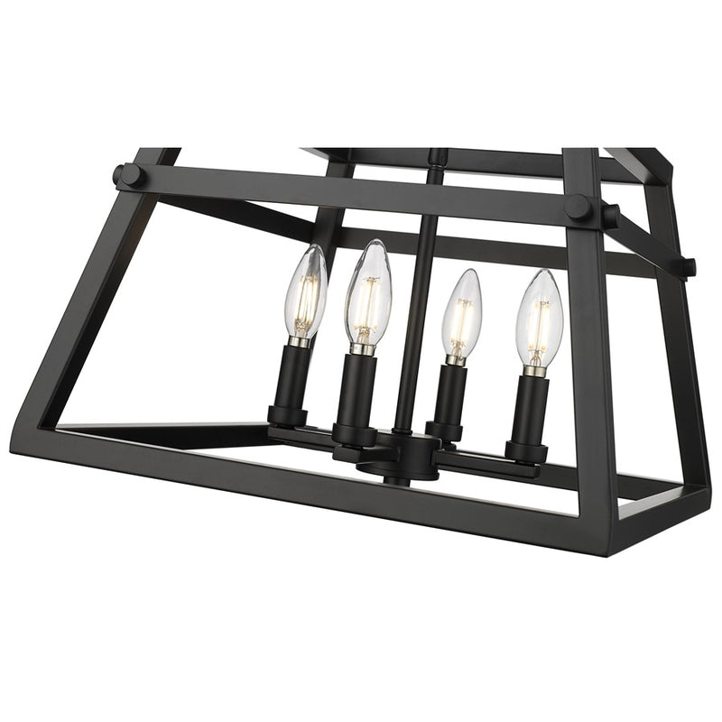 Millennium Lighting Tellsa 4Lt 13" Pendant, Black
