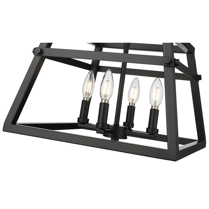 Millennium Lighting Tellsa 4Lt 13" Pendant, Black