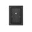 Millennium Beaufort 1Lt 13" Outdoor Wall Sconce, Black/Clear