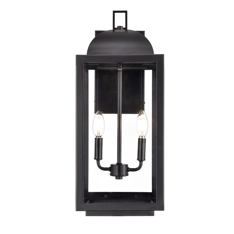 Millennium Lighting Beaufort 2Lt 22" Outdoor Sconce, Black/Clear