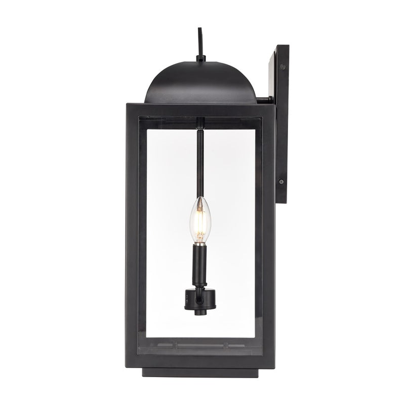 Millennium Lighting Beaufort 2Lt 22" Outdoor Sconce, Black/Clear