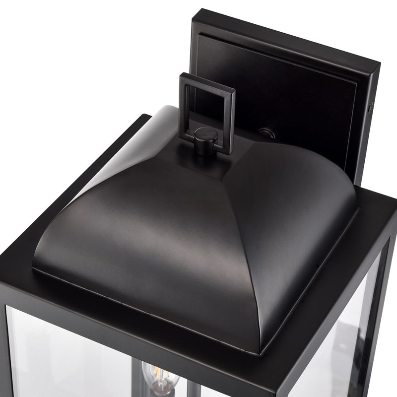 Millennium Lighting Beaufort 2Lt 22" Outdoor Sconce, Black/Clear