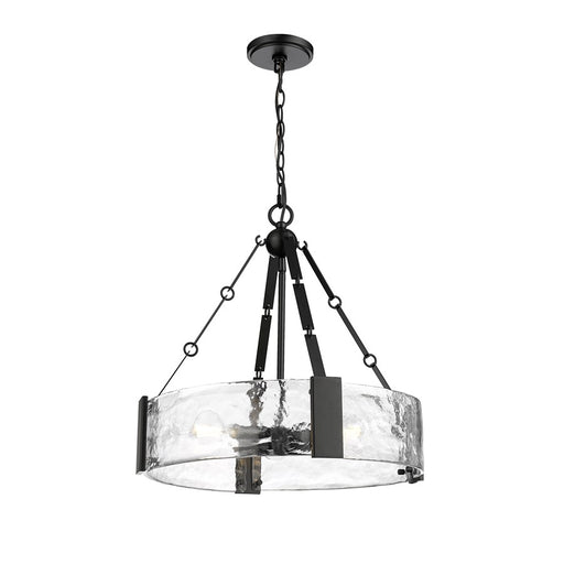 Millennium Lighting Rezi 3Lt 20" Pendant, Black/Clear Handmade - 19403-MB