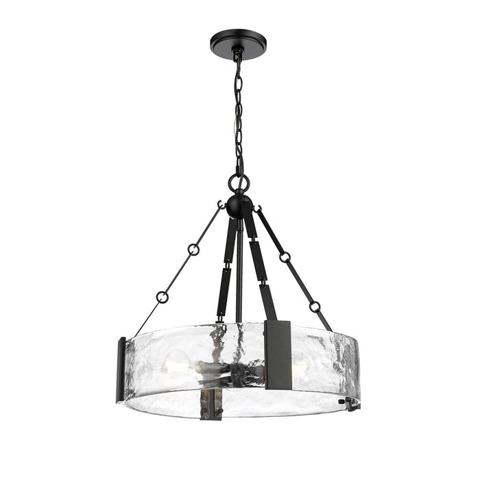 Millennium Lighting Rezi 3Lt 20" Pendant, Black/Clear Handmade - 19403-MB